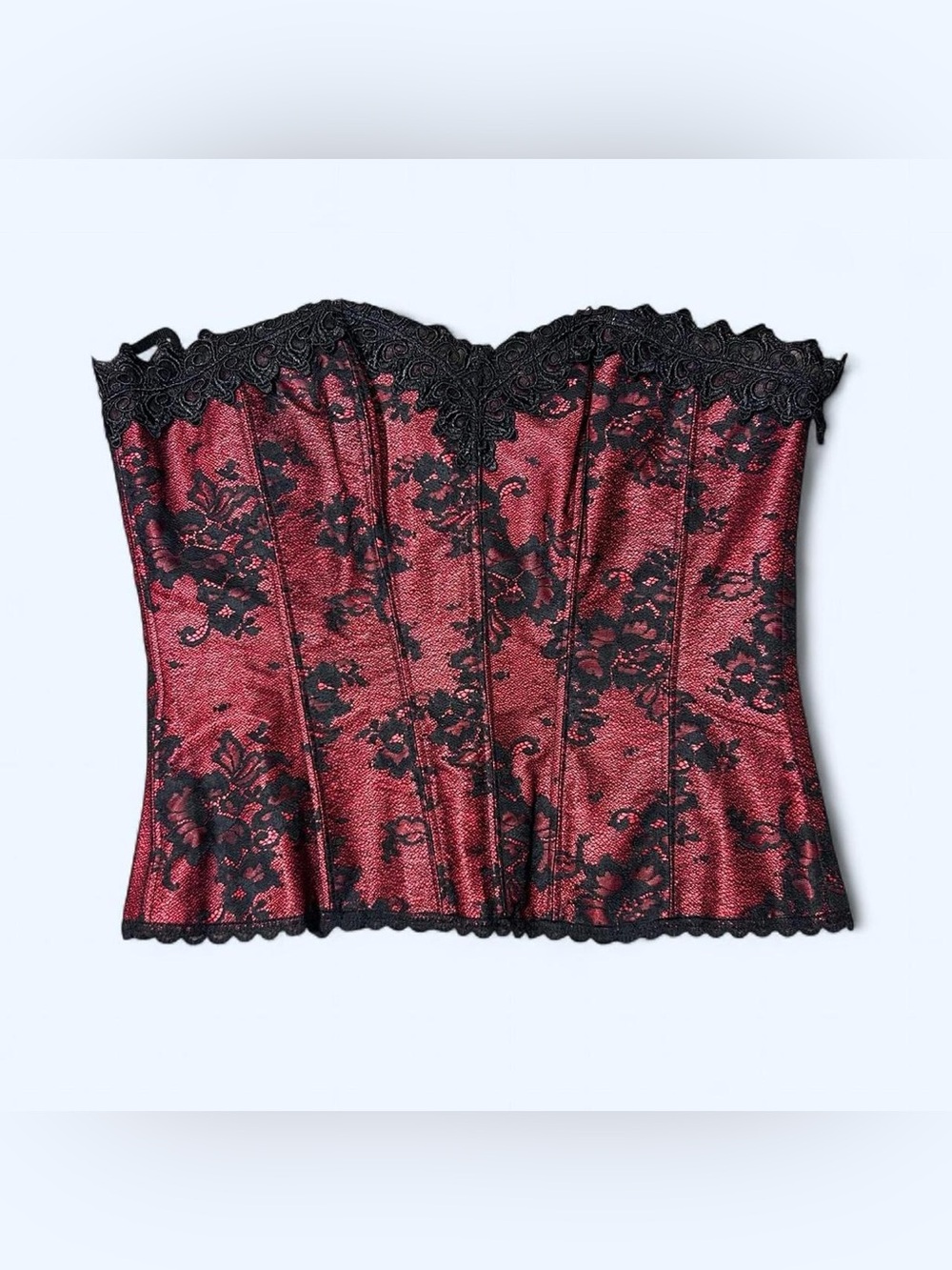 Goth Red Lace Corset Top by Fredericks of Hollywood!